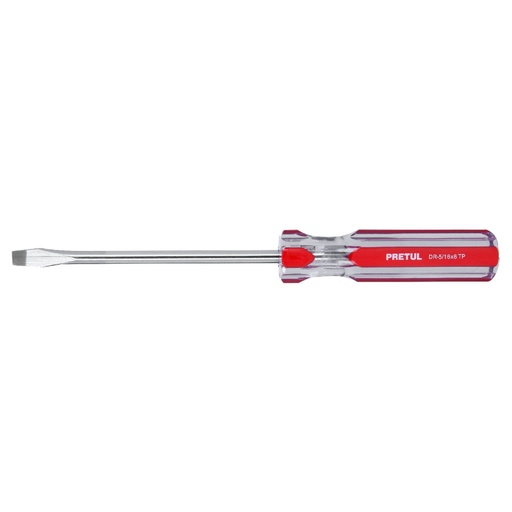 [21463] Desarmador plano 5/16 x 6' mango de PVC, Pretul DR-5/16X6TP