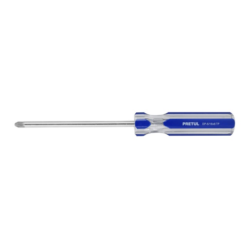 [21470] Desarmador de cruz 5/16 x 6' mango de PVC, Pretul DP-5/16X6TP