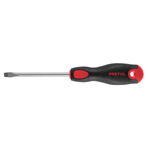 [21481] Desarmador plano 1/4' x 4'mango Comfort Grip, Pretul DR-1/4X4BP