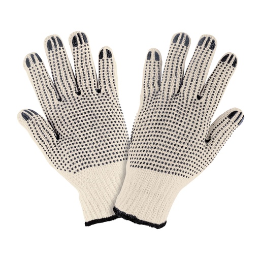 [21830] Guantes de algodón con puntos de PVC en palma y dorso,PRETUL GU-425