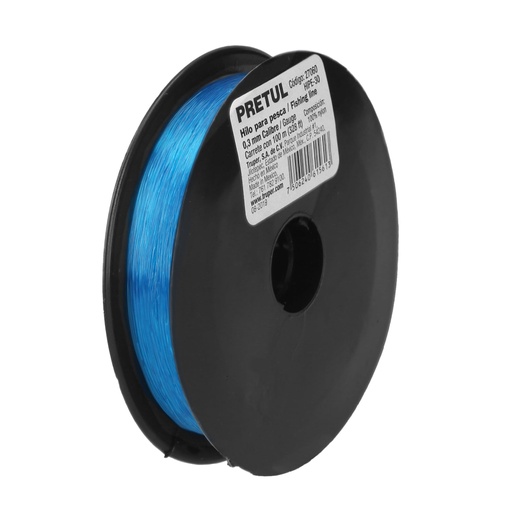 [27060] Carrete con 100 m de hilo para pesca azul calibre 0.30 mm HIPE-30