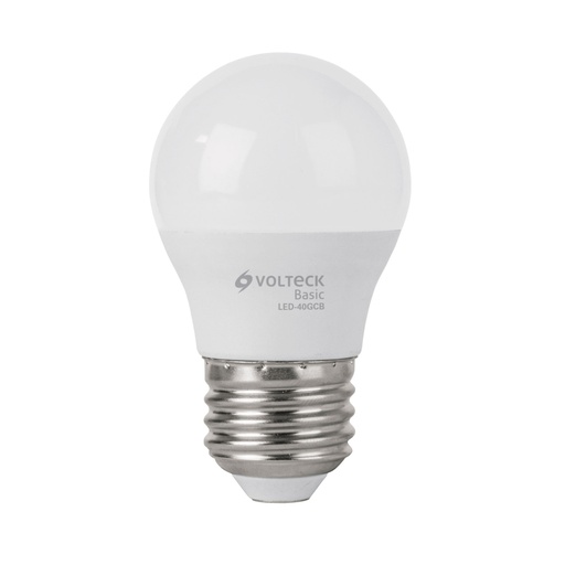 [27163] Lámpara LED G45 5 W (equiv. 40 W), luz cálida, caja, Basic LED-40GCB
