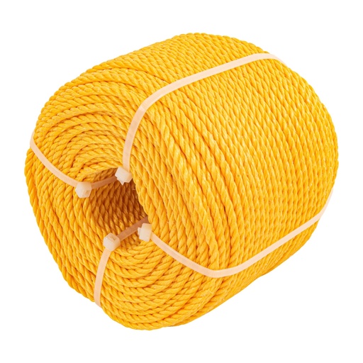 [40092] Metro de cuerda amarilla de polipropileno 4 mm, rollo 119m CUE-041M