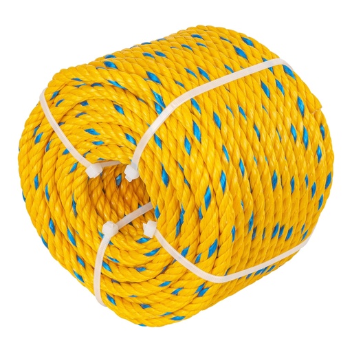 [40094] Metro de cuerda amarilla de polipropileno 8 mm, rollo 32m CUE-081M