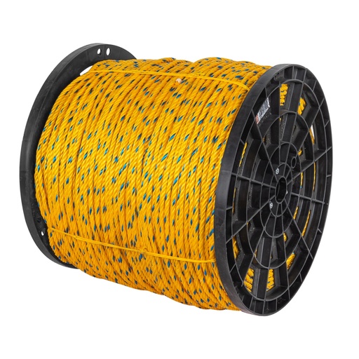 [40176] Metro de cuerda amarilla de polipropileno 8mm, carrete 640m CUE-08M
