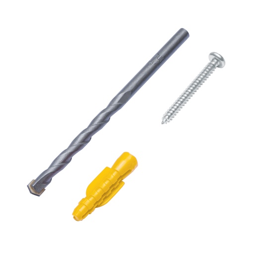 [40759] Kit de 20 taquetes 7/32' con pijas #8 y 1 broca 1/4', FIERO TQ-7/32J