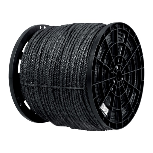[40764] Kilo de cuerda negra de polipropileno 8 mm, carrete 20kg CUE-08NK