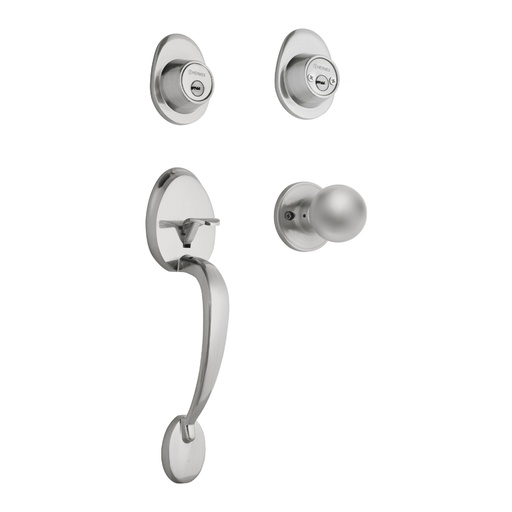 [43024] Jaladera y perilla, Lugo llave-llave, cromo mate, HERMEX CEP-32PJ