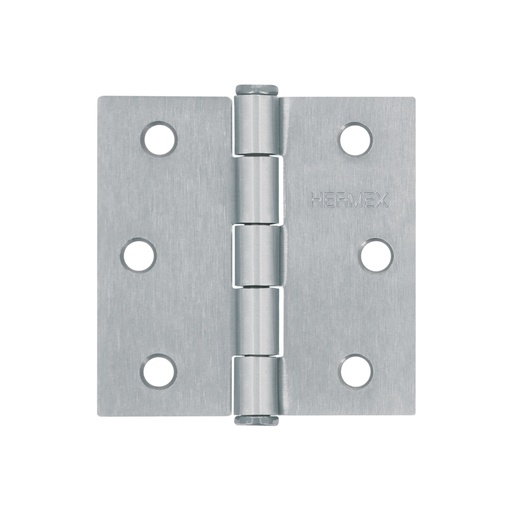 [43260] Bisagra cuadrada 2-1/2', satinado, cabeza plana, HERMEX BC-253P