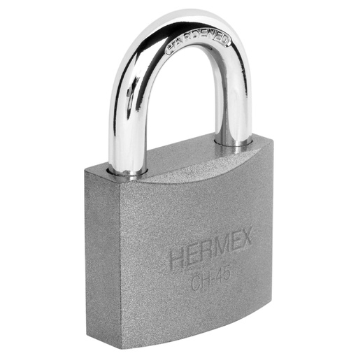[43316] Candado de hierro 45 mm gancho corto en caja, HERMEX CH-45