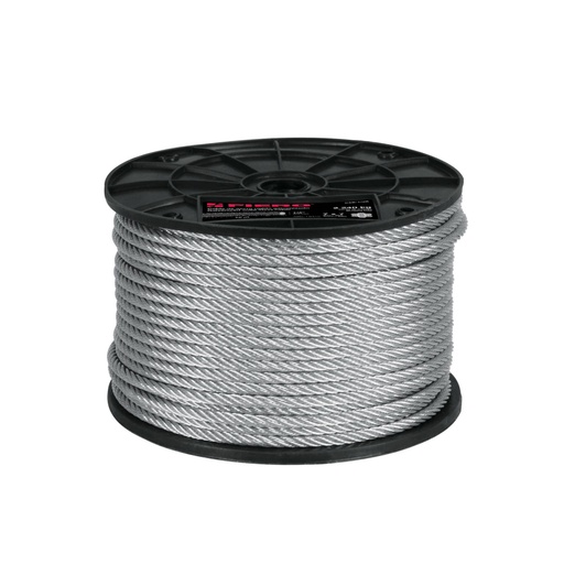 [44207] Metro de cable rígido 1/4' de acero 7x7 hilos, 75 m, FIERO CAB-1/4R