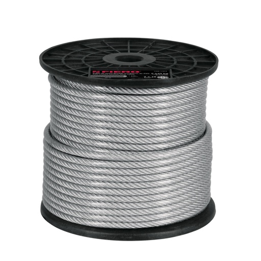 [44224] Metro cable flexible 1/4' acero 7x19 recubierto PVC, 75 m CAB-1/4FX
