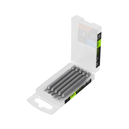 [12150] Estuche con 5 puntas de cruz PH0 largo 3', Truper Expert PUDE-1300