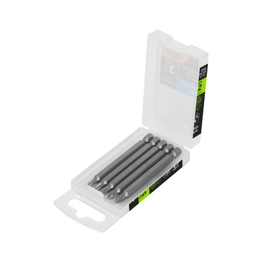[12152] Estuche con 5 puntas de cruz PH1 largo 3', Truper Expert PUDE-1301