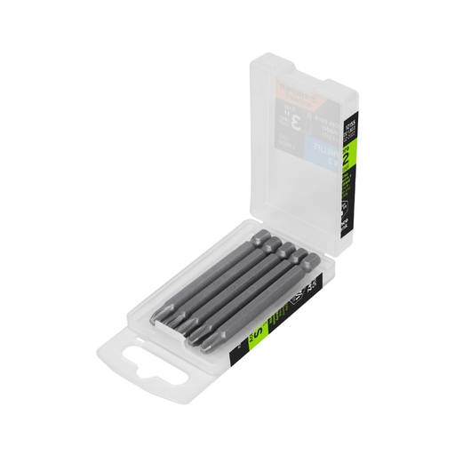 [12155] Estuche con 5 puntas de cruz PH3 largo 3', Truper Expert PUDE-1303