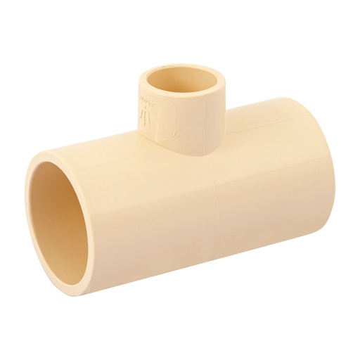 [45074] Tee reducida central de CPVC 1' x 1' x 1/2', FOSET CPVC-725