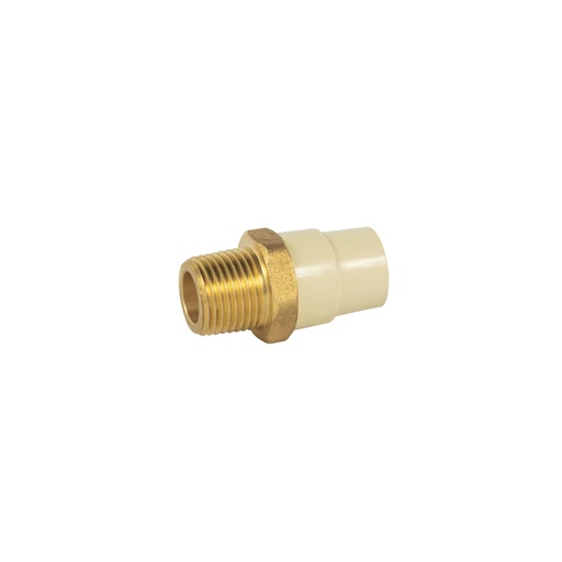 [45104] Adaptador macho de CPVC 1/2' con inserto de latón, FOSET CPVC-651