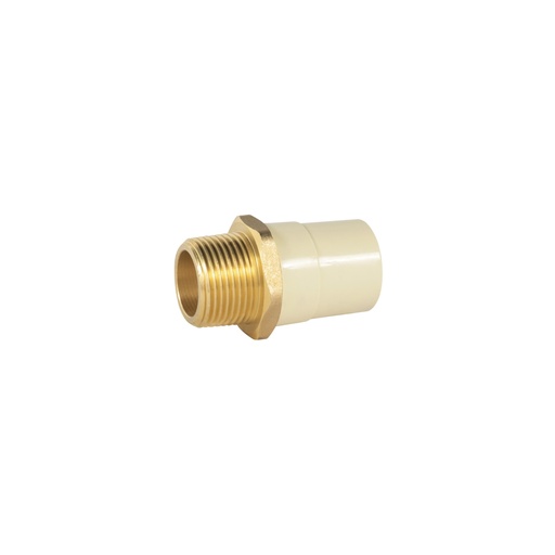 [45106] Adaptador macho de CPVC 1' con inserto de latón, FOSET CPVC-653