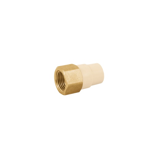 [45107] Adaptador hembra de CPVC 1/2' con inserto de latón, FOSET CPVC-641