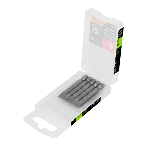[12171] Estuche con 5 puntas planas de 1/4' largo 2', Truper Expert PUDE-3225