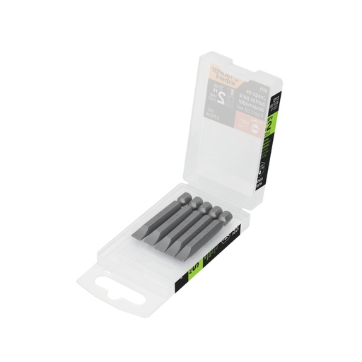 [12173] Estuche con 5 puntas planas de 9/32' largo 2', Truper Expert PUDE-3228