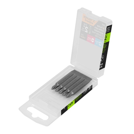 [12177] Estuche con 5 puntas dobles PH1 y 1/4' largo 2', Expert PUDE-4201