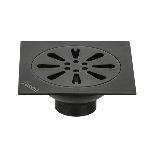 [45473] Resumidero cuadrado 4' x 4', acero inoxidable, negro, gota RS-605M