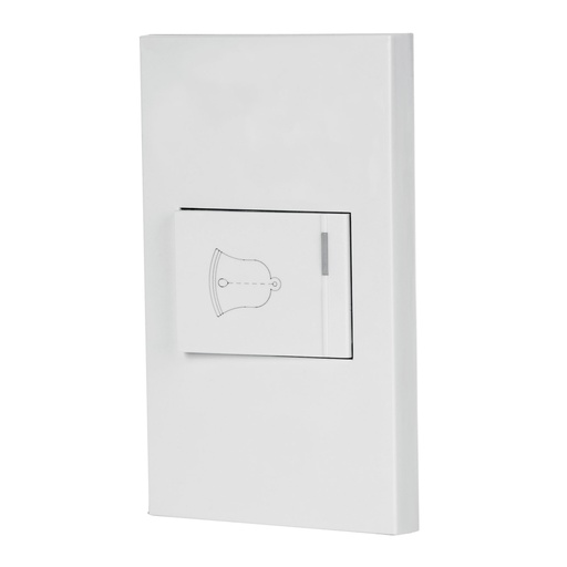 [45604] Placa armada 1 interruptor de timbre,1.5mod, Española,blanco PA-TI-EB