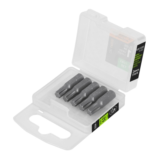 [12204] Estuche con 5 puntas torx T30 largo 1', Truper Expert PUDE-5130