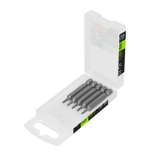[12210] Estuche con 5 puntas torx T8 largo 2', Truper Expert PUDE-5208