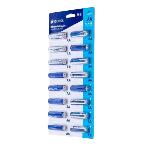 [46012] Despachador con 16 pilas alcalinas AA, VOLTECK AL-AA-D
