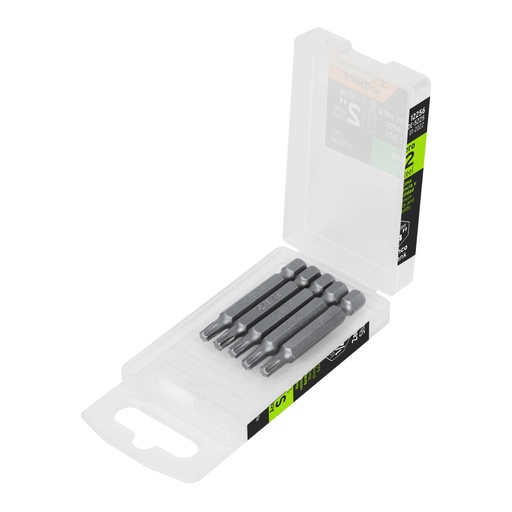 [12256] Estuche con 5 puntas torx T25 largo 2', Truper Expert PUDE-5225
