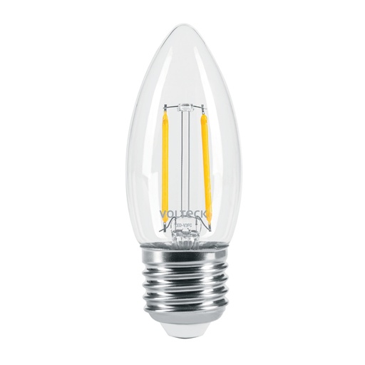 [46212] Lámpara LED tipo vela 3 W con filamento luz cálida, blíster LED-V3FC
