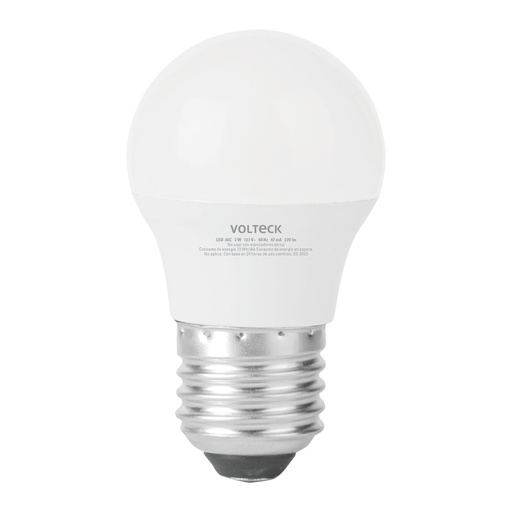 [46276] Lámpara LED A19 3 W (equiv. 25 W) luz cálida blíster Volteck LED-30C