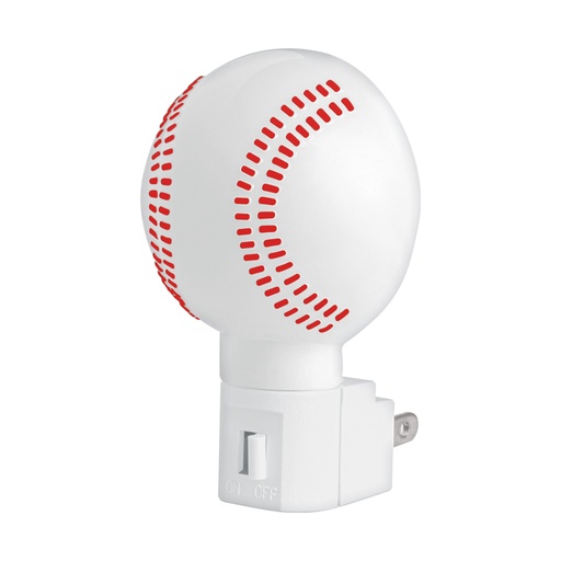 [46289] Luz de noche con lámpara E12, pelota de béisbol, Volteck LUZ-15