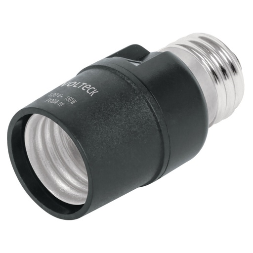 [46516] Portalámpara de PVC, con sensor de luz, Volteck POBA-19