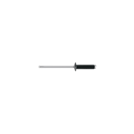 [46563] Bolsa c/50 remaches 1/8'x3/8' negros de aluminio, ala 1/4' R-46BN