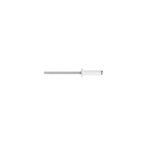 [46573] Bolsa c/50 remaches 1/8'x3/8' blancos de aluminio, ala 1/4' R-46BB
