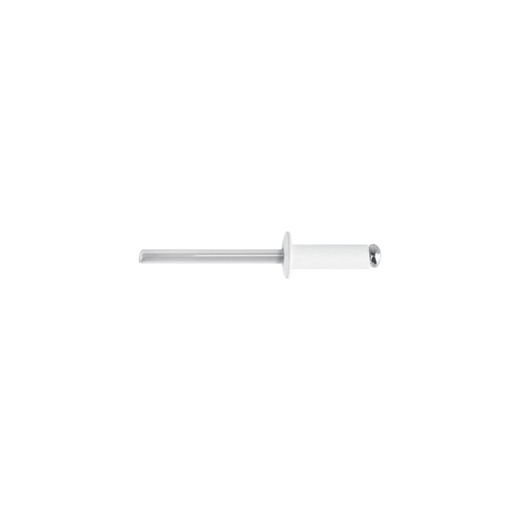 [46580] Bolsa c/50 remaches 3/16'x1/2' blancos de aluminio, ala 3/8' R-68BB