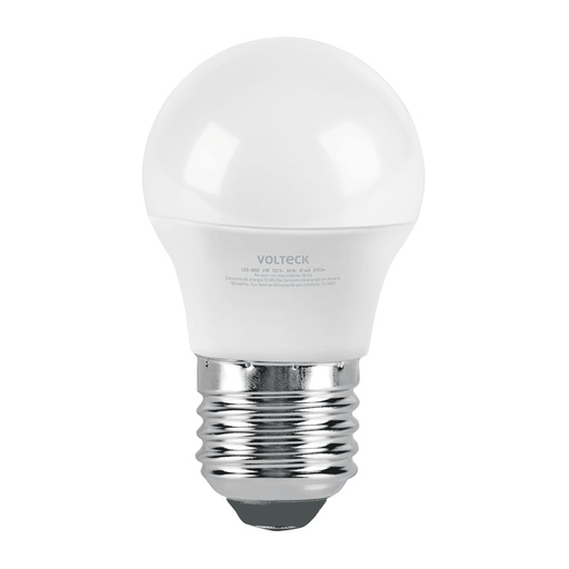 [46854] Lámpara LED G45 3 W (equiv. 25 W) luz de día blíster Volteck LED-30GF