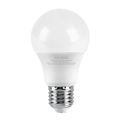 [46857] Lámpara LED A19 6 W (equiv. 40 W) luz cálida blíster Volteck LED-40C