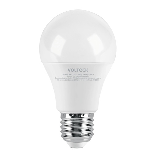 [46858] Lámpara LED A19 9 W (equiv. 60 W) luz de día blíster Volteck LED-60F