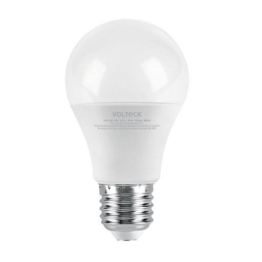 [46859] Lámpara LED A19 9 W (equiv. 60 W) luz cálida blíster Volteck LED-60C