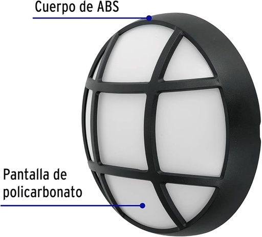 [47099] Arbotante decorativo de LED 14 W luz de día, Volteck ARB-205L