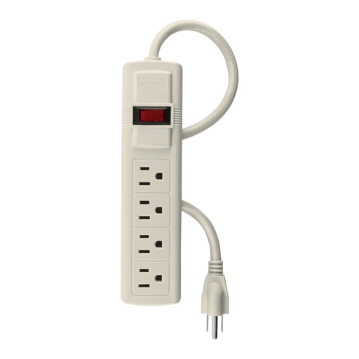 [47181] Multicontacto 16 AWG uso rudo con 4 entradas, Volteck MUL-4