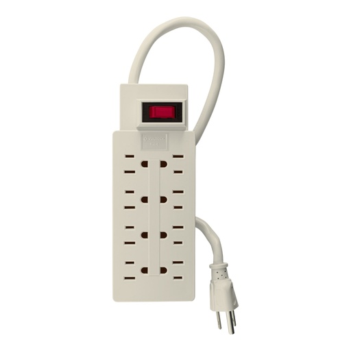 [47186] Multicontacto 14 AWG uso rudo con 8 entradas, Volteck MUL-8