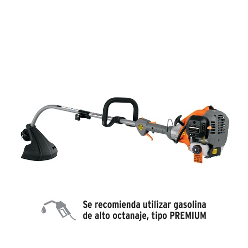 [12496] Desbrozadora a gasolina 26cc mango tipo 'D', 17'corte, curva DES-26C