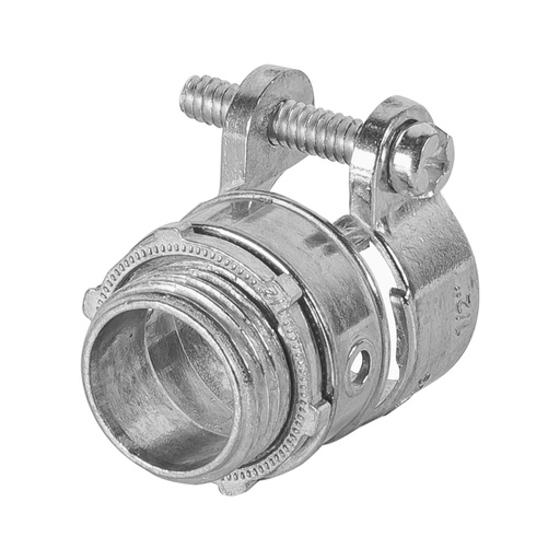 [47340] Conector recto 1/2' para tubo flexible metálico, Volteck CTF-1/2R
