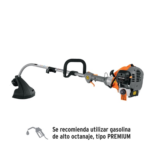 [12498] Desbrozadora a gasolina 30cc mango tipo 'D', 17'corte, curva DES-30C