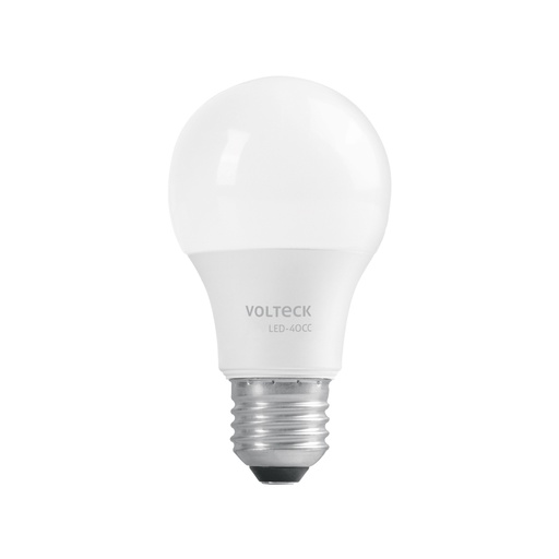 [47545] Lámpara LED tipo bulbo A19 6 W luz cálida, caja, Volteck LED-40CC